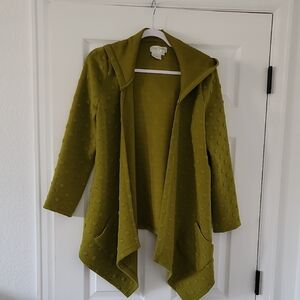 Olive Green Hooded Women Sweater Hoodie